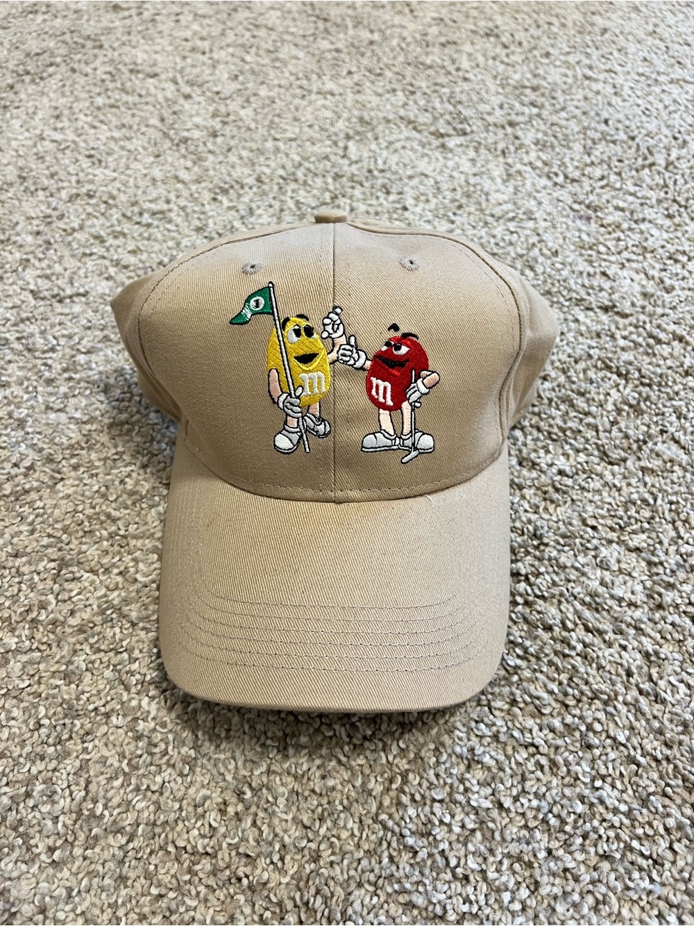 M&M'S Vintage Tan Cap with Yellow Logo Tab